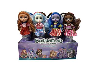 ENCHANTIMALS6寸实身动物高中6款12PC混装