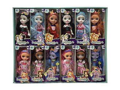 ENCHANTIMALS6寸实身动物高中6款12PC混装