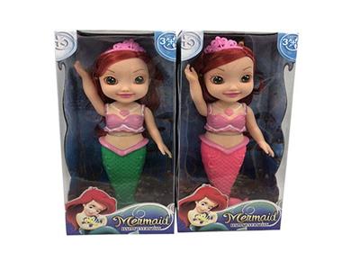 12寸搪胶带3D真眼珠美人鱼