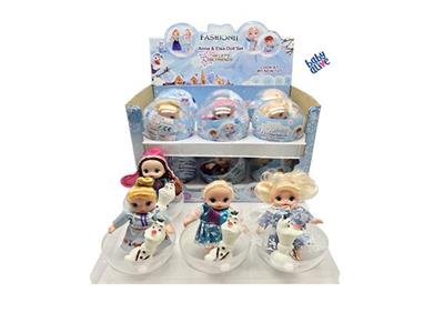 第四代6寸实身BABGALIVE雪娃4款混装带奶瓶12PC