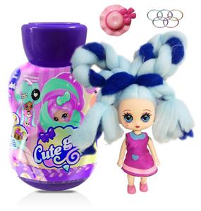 葫芦瓶5寸实身Candylocks棉花糖头发型娃娃带香味惊喜美发娃带说明书带发夹橡皮圈