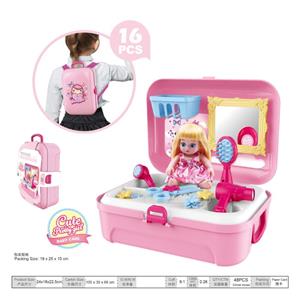 梳妆背包箱/带7寸公仔