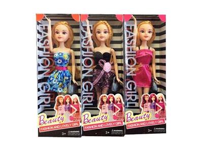 高档盒装11.5寸实身3D真眼珠时装芭比带手提包