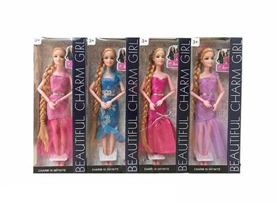 高档盒装11.5寸实身12关节长发公主