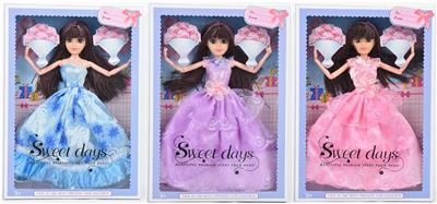 11.5寸12关节实身3D真眼带睫毛婚纱礼服三款混装