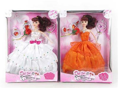 高档11.5寸实身11关节婚纱芭比两款混装带配件