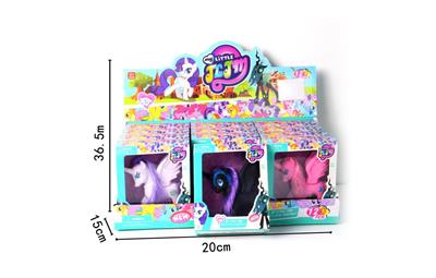 搪胶月亮马宝莉3色混装12PC