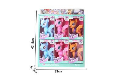 搪胶大嘴马宝莉3色混装6PC