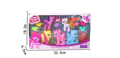 搪胶5只搪胶马宝丽带梳子带包包带发夹