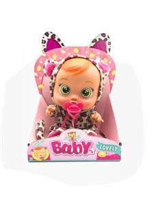 14 Inch Vinyl Crying Doll With Four Tones Of Music DAD .Mother.Angry.Cry With Pacifier