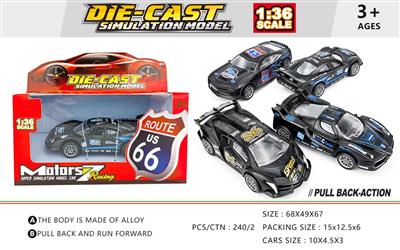 1:36 alloy pull back car model (1 pack)