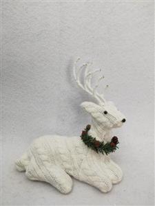 19 * 12 * 20CM lying position white deer