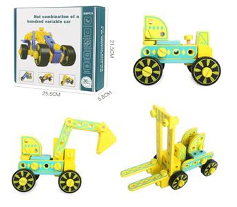 Wooden nut combination engineering vehicle