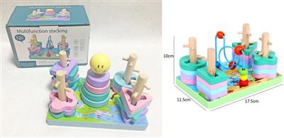 Wooden multi-functional set of beads around the beads
