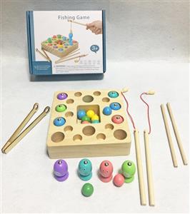 木制钓鱼夹珠游戏