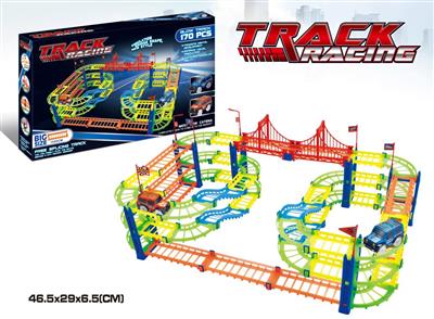 Luminous rail car (170PCS, with 2 cars)