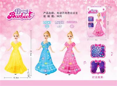 Electric universal barbie princess with light / music