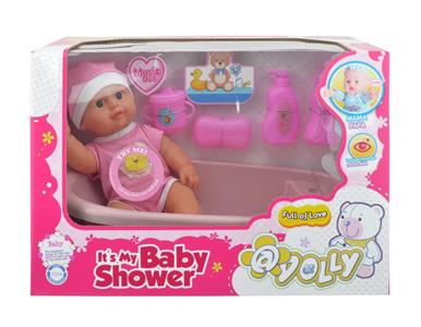 13 doll vinyl bath tub with bath products doll ten sound IC
