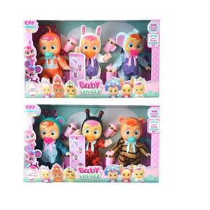 6 Inch Vinyl Unicorn Crying Doll With Tears Function With Bottle, Nipple, Scarf 6 Mixed
