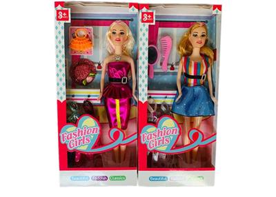 High-end boxed 11.5 inch real body fashion barbie with accessories 2 mixed
