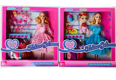 High-end boxed 11.5 inch real body fashion barbie with accessories 2 mixed