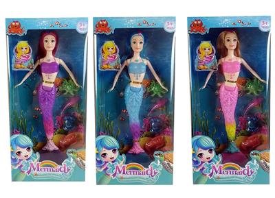 High-end 11.5 inch Mermaid Barbie 3-color mixed with light