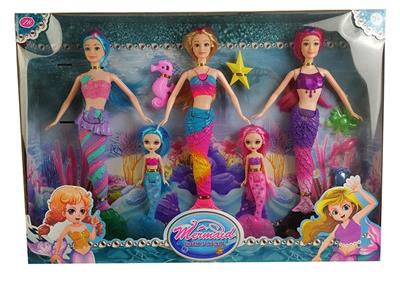 High-end boxed 3 11.5 inch Mermaid Barbie 3 colors mixed 2 5 inch Mermaid Barbie random colors with light with accessories