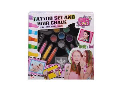 Hair Coloring + Tattoo Set