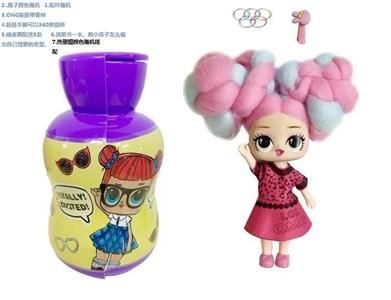 第3代葫芦瓶5寸实身OMG.LOL棉花糖头发型娃娃带香味惊喜娃娃带说明书带发夹橡皮圈
