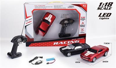 1:18 dodge challenger four-way remote control car with lithium battery