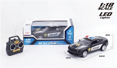 1:18科迈罗四通遥控警车 不包电