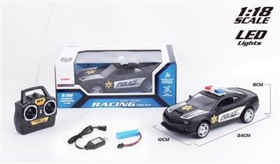 1:18科迈罗四通遥控警车 包锂电
