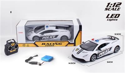 1:12兰博基尼四通遥控警车 包电