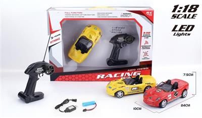 1:18道奇敞篷跑赛车 包锂电