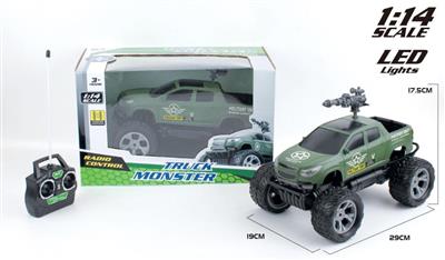 1:14皮卡大轮军事四通越野遥控车