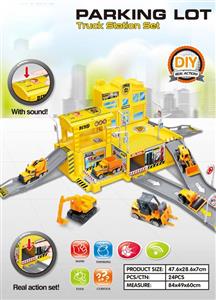 Puzzle scene car park (engineering maintenance station)
