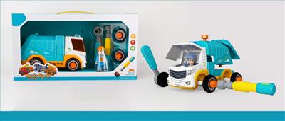 Manual disassembly and assembly of music back to the sanitation vehicle