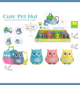 Press the little owl (with cage)