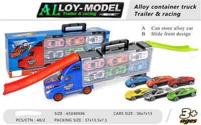 12 metal alloy car Truck with slide