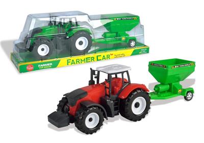 Inertial big farmer truck towing mixing bucket red and green