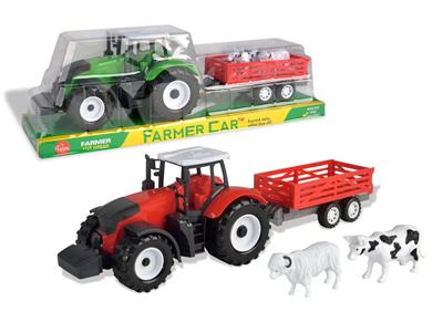 Inertial fence bucket farmer car with animal cow + lamb two-color mixing