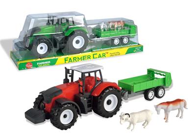 Inertial powder cutting bucket farmer car with animal goat + horse two-color mixed