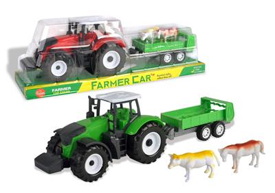 Inertial powder cutting bucket farmer car with animal ox + horse two-color mixed