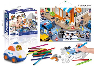 Police puzzle + car