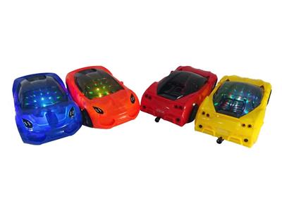 Pull line sports car with 3D lights