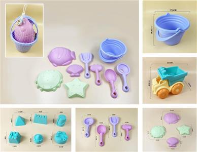 6 soft beach toys