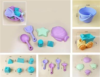 6 soft beach toys