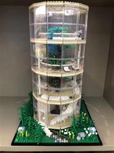 Illuminated glass tree house