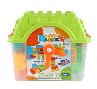 36pcs house type small bucket building blocks
