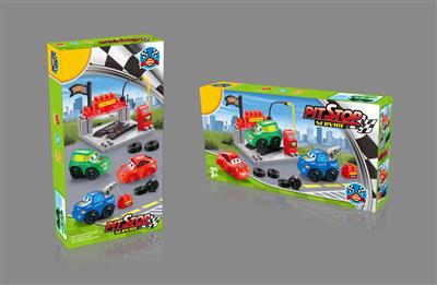 33PCS color box building block parking lot self-installation